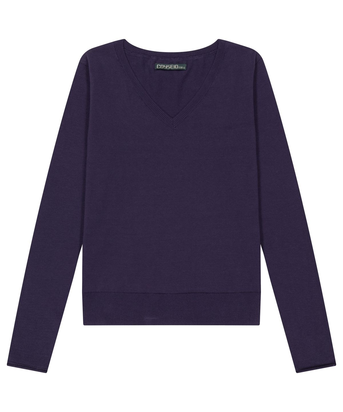 코이세이오 038(COYSEIO 038) 038 BASIC V-NECK KNIT PURPLE