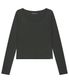 038 RAW EDGE LONG SLEEVE CHARCOAL