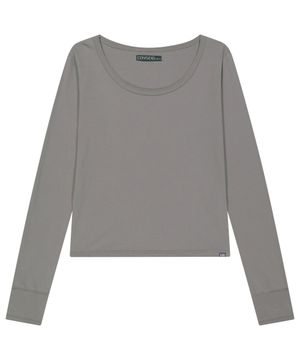 038 RAW EDGE LONG SLEEVE GREY