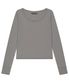 038 RAW EDGE LONG SLEEVE GREY
