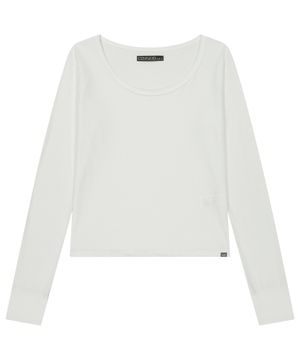 038 RAW EDGE LONG SLEEVE WHITE