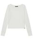 038 RAW EDGE LONG SLEEVE WHITE