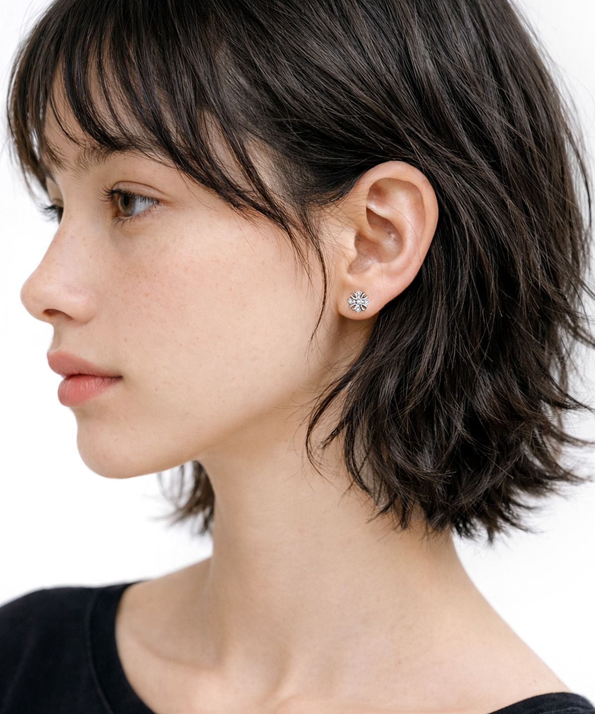 랜덤오프(RANDOMOFF) Loyal cross earring