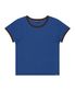 038 MINI WAFFLE RINGER T-SHIRT BLUE
