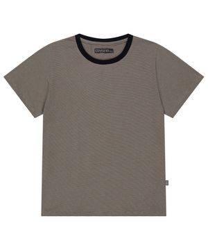 038 PINSTRIPE T-SHIRT CAPPUCCINO
