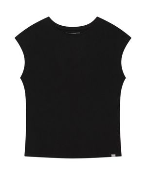 038 CAP SLEEVE T-SHIRT BLACK