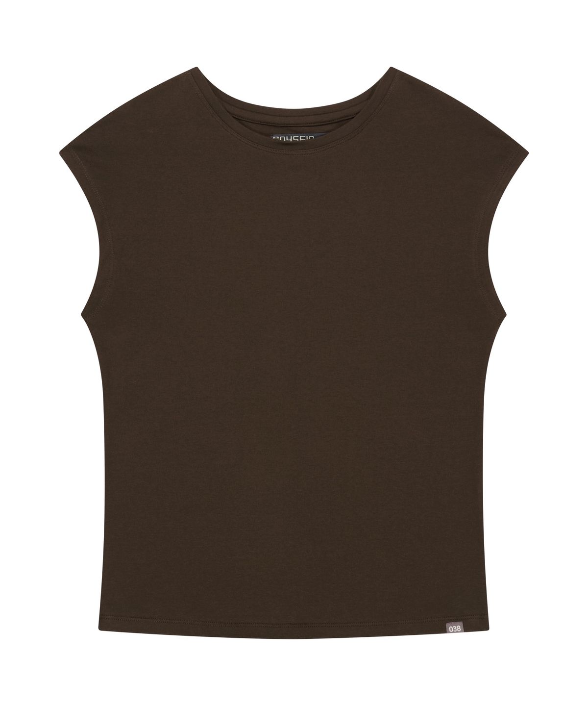 코이세이오 038(COYSEIO 038) 038 CAP SLEEVE T-SHIRT BROWN