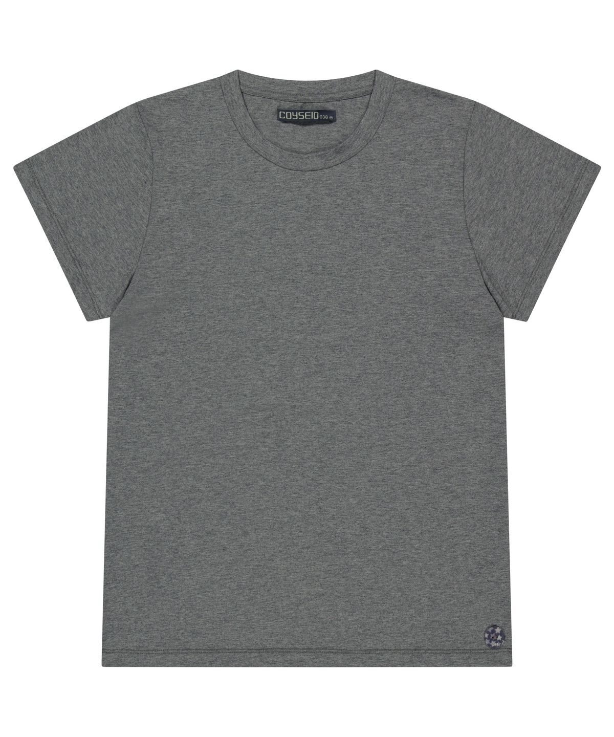 코이세이오 038(COYSEIO 038) 038 STAR BUTTON PLAIN T-SHIRT DARK GREY