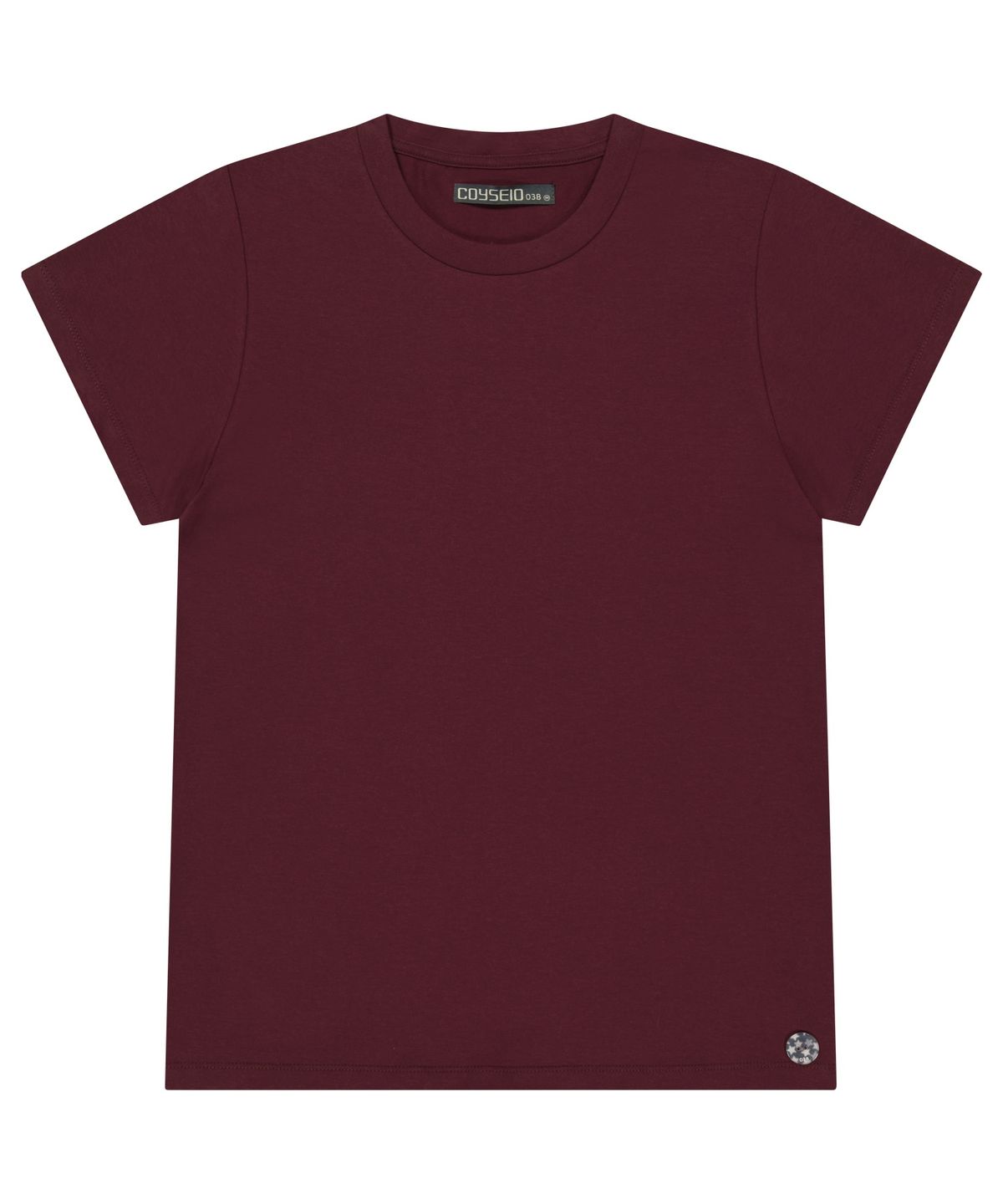 코이세이오 038(COYSEIO 038) 038 STAR BUTTON PLAIN T-SHIRT WINE