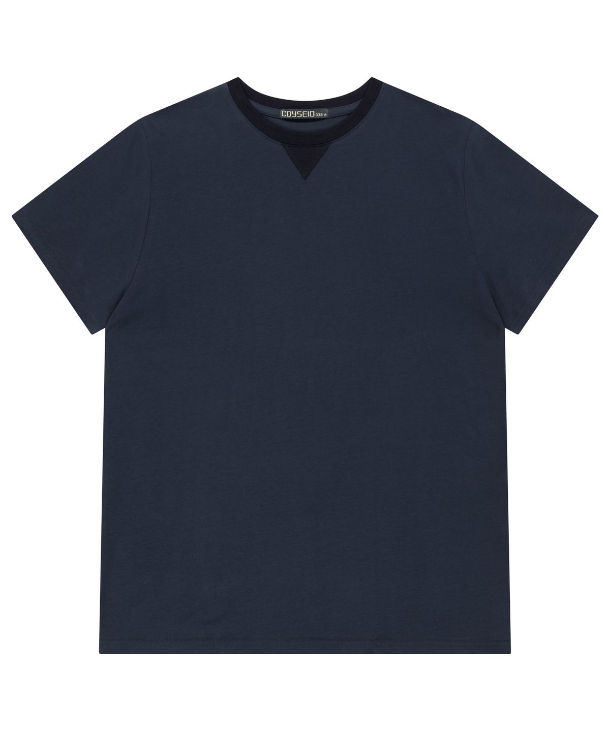 코이세이오 038(COYSEIO 038) 038 BUTTON POINT T-SHIRT NAVY
