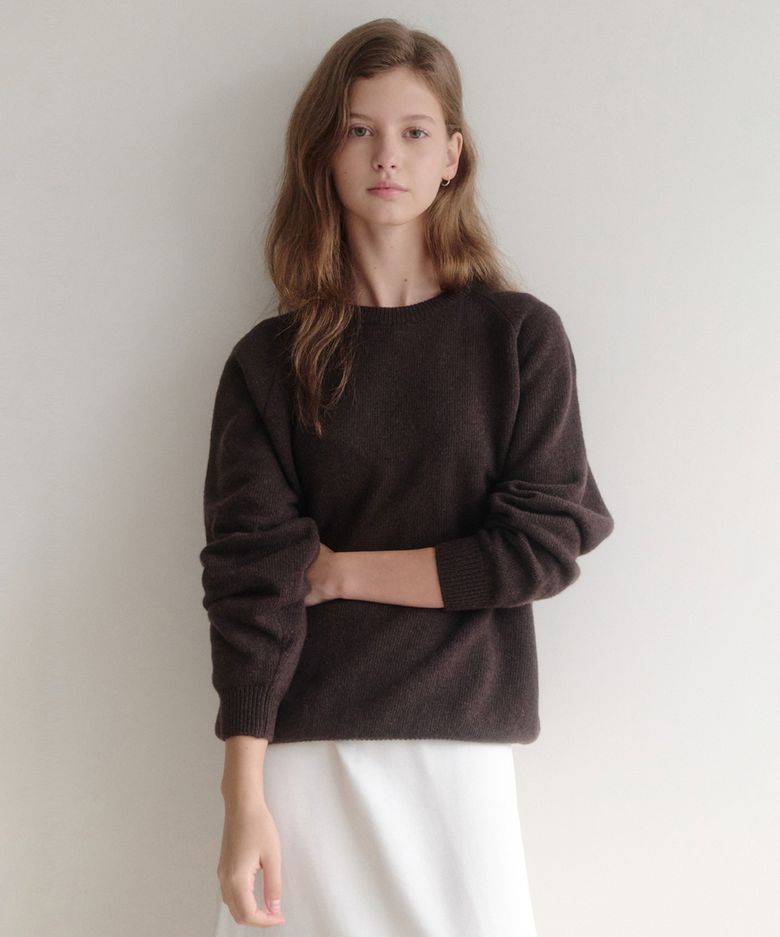 esy cashmere round knit (브라운)