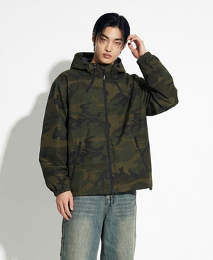 쓰리웨이 카모 후드 집업 윈드 자켓_카키