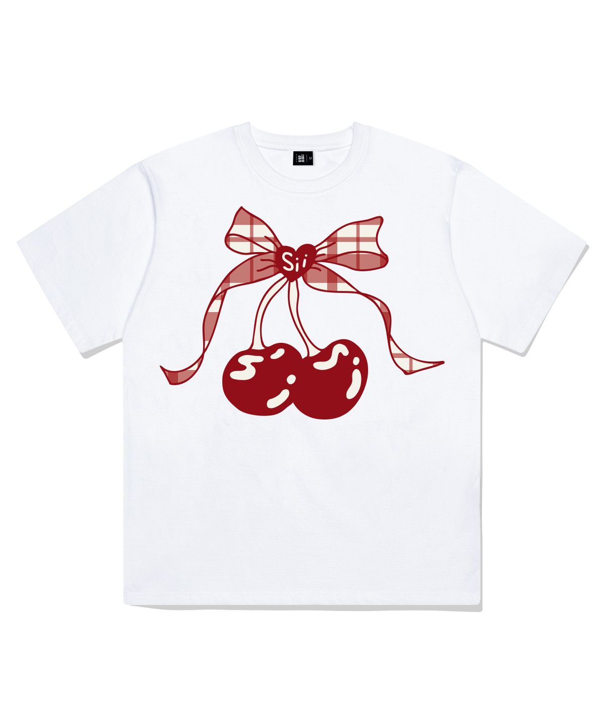 페이지시시(PAGESIISII) 리본체리 프린트 오버핏 반팔티 [4color]