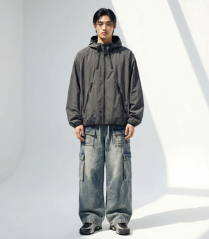 쓰리웨이 후드 집업 윈드 자켓_다크그레이