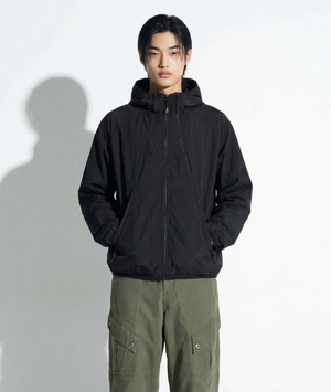 쓰리웨이 후드 집업 윈드 자켓_블랙