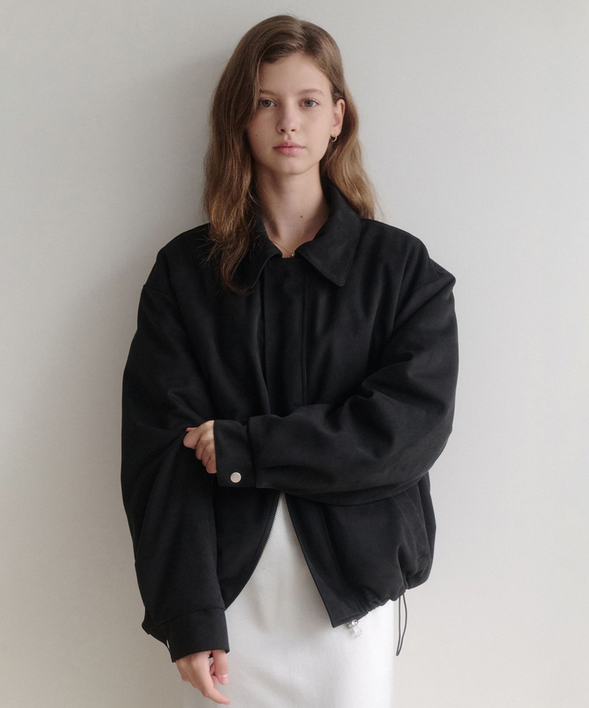 르나브(LENAV) Les Suede Padding Jacket(블랙)