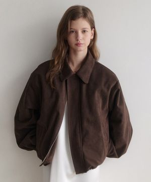Les Suede Padding Jacket(브라운)