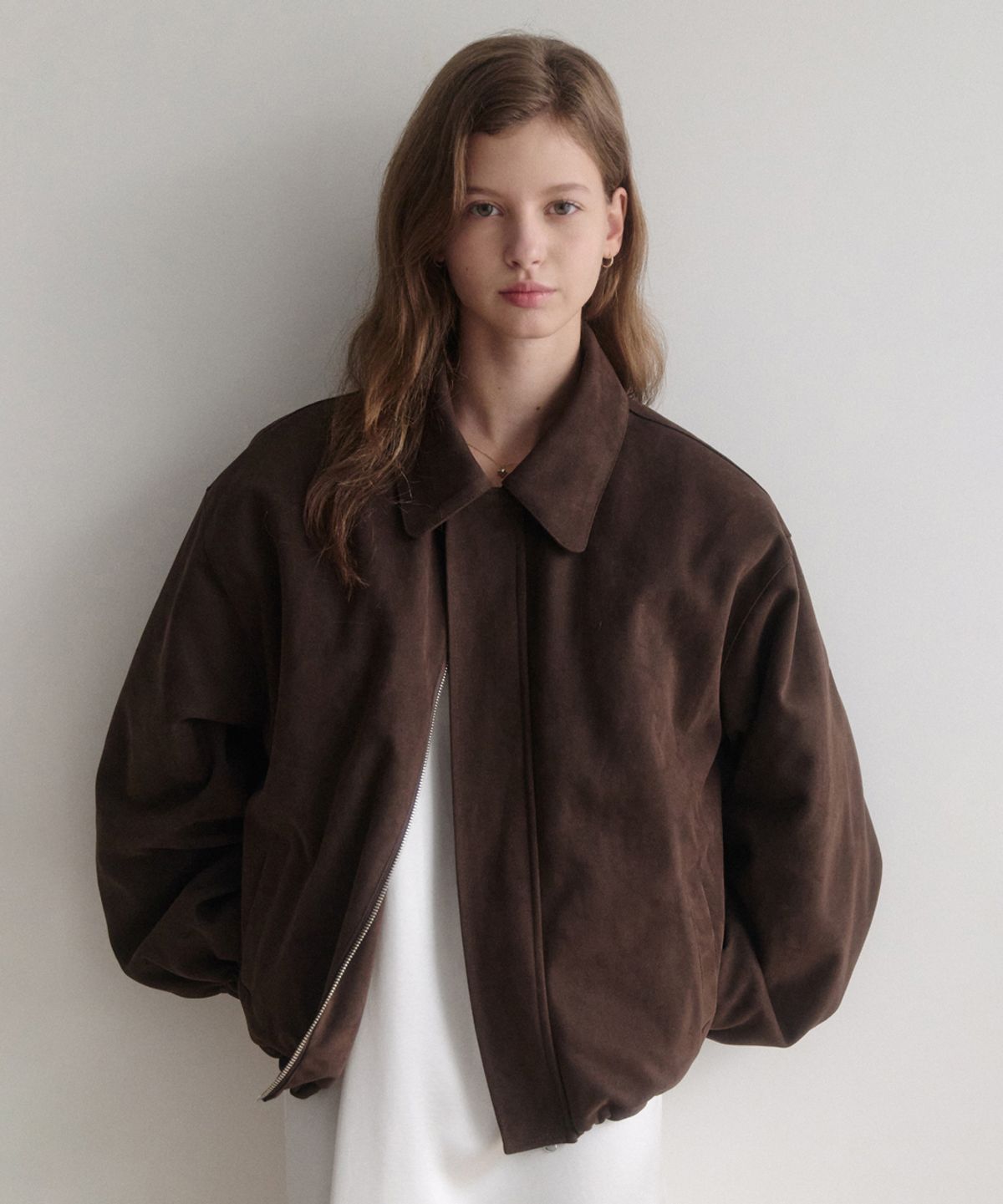 르나브(LENAV) Les Suede Padding Jacket(브라운)