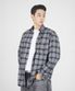 오버핏 그래픽 체크셔츠 (MIXED GREY)