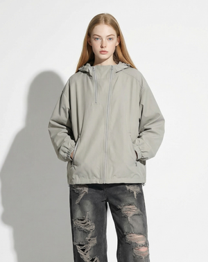투넥 후드 집업 윈드 자켓_라이트그레이