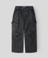 피그먼트 워시드 카고 와이드팬츠_차콜