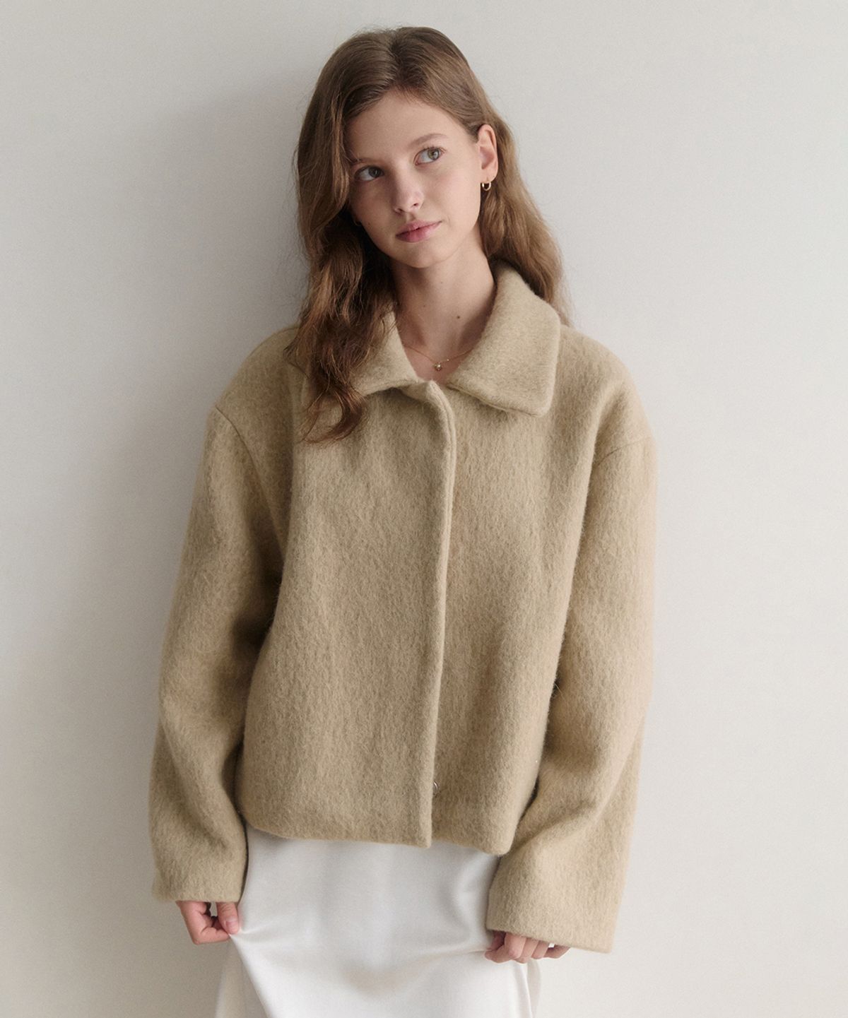 르나브(LENAV) esy Alpaca Wool Jacket (베이지)