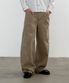 피그먼트 워시드 커브드 와이드팬츠_베이지