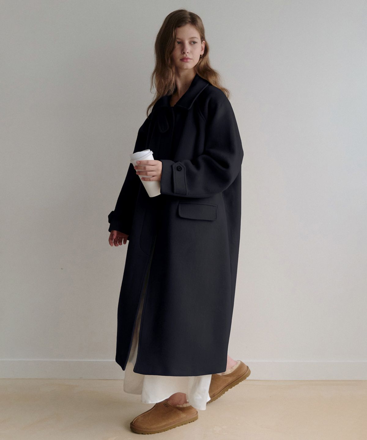 르나브(LENAV) esy cashmere mac Coat (블랙)
