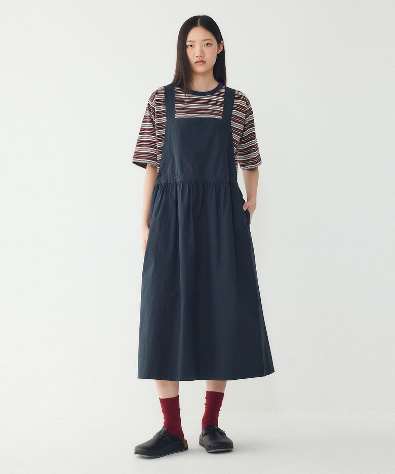 백 리본 레이어드 원피스_다크 네이비 9176241981