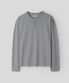 세미크롭 헨리넥 롱슬리브 티셔츠_그레이