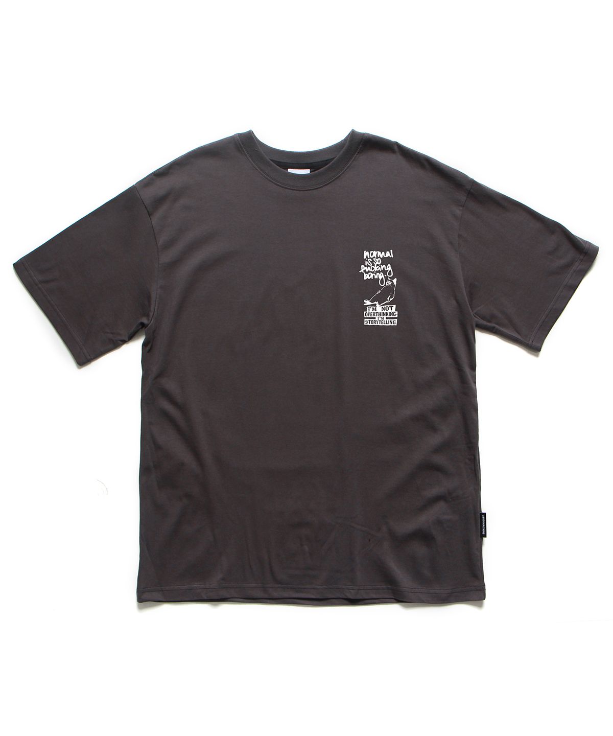 앱놀머씽(ABNORMALTHING) 노멀 오버핏 티셔츠 차콜 (NORMAL T-SHIRT CHARCOAL)