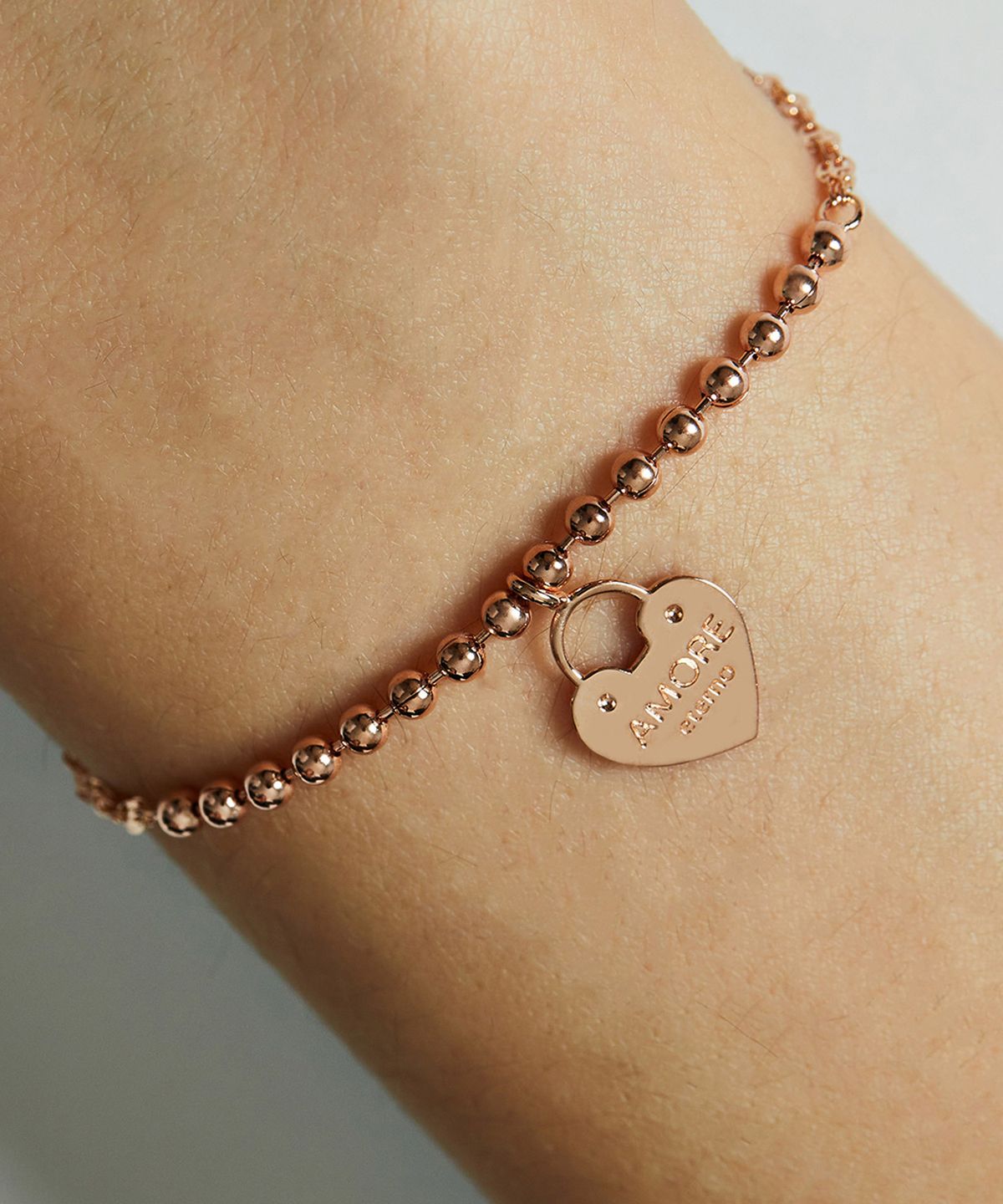 엘렌쥬얼리(HELENE JEWELRY) 14K 아모레 에떼르노 하트 레이어드 체인 금 팔찌
