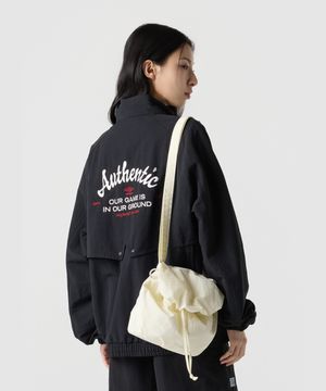 린넨라이크 스탠넥 블루종 바람막이 자켓 블랙 UR121CJK35