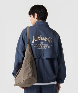 린넨라이크 스탠넥 블루종 바람막이 자켓 블루 UR121CJK35