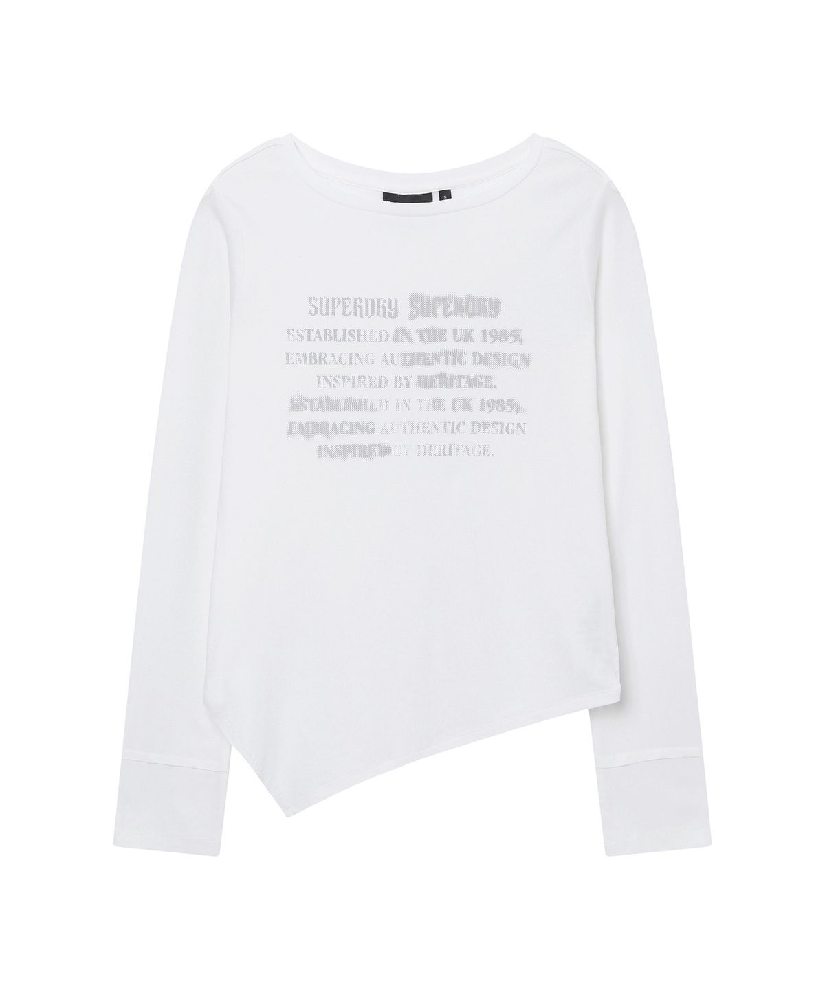 슈퍼드라이(SUPERDRY) 우먼스 컷팅 롱 슬리브 화이트 SDFILCQ45WHT