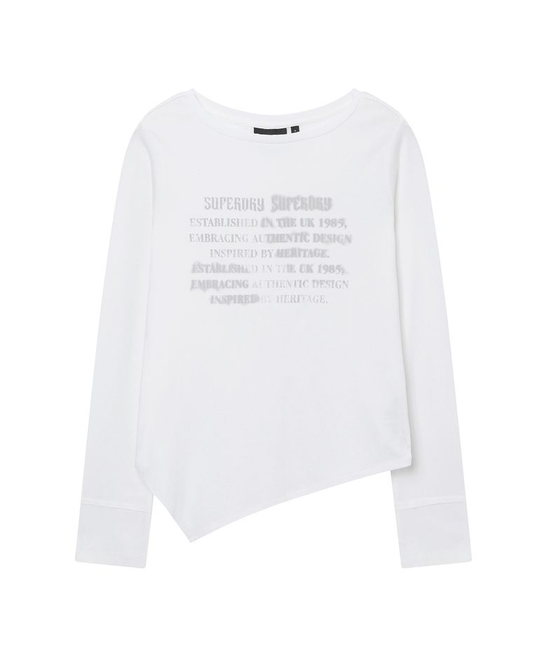 우먼스 컷팅 롱 슬리브 화이트 SDFILCQ45WHT