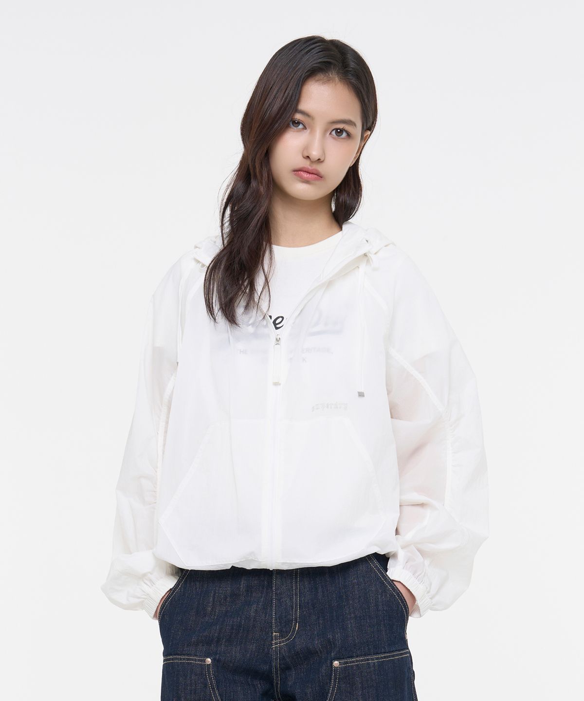 슈퍼드라이(SUPERDRY) 우먼스 셔링 윈드 자켓 오프화이트 SDFJWCQ52OWH
