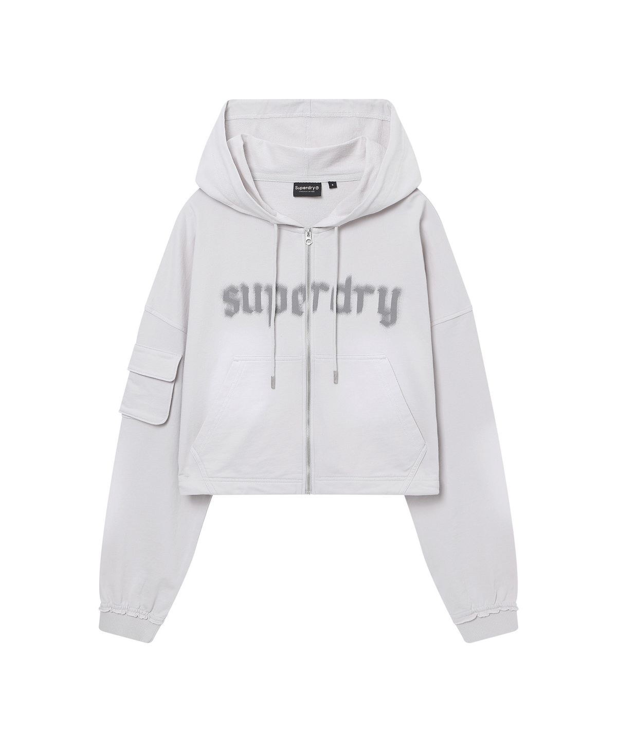 슈퍼드라이(SUPERDRY) 우먼스 페이디드 후드집업 쿨그레이