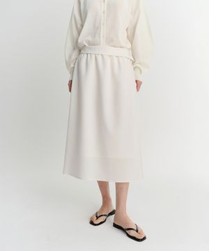 NEV DRAWSTRING SKIRT (IVORY)