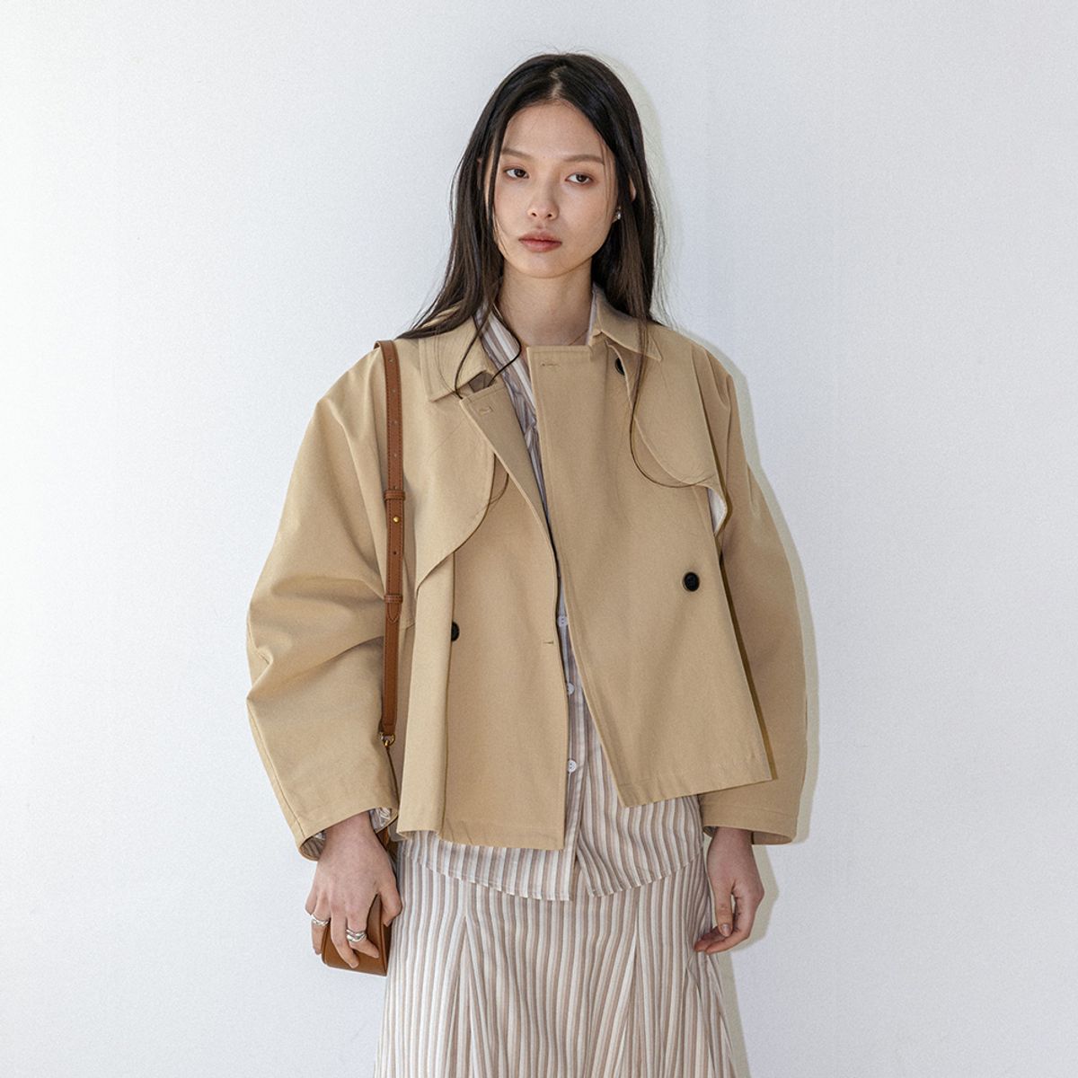 랭썬(LANGSON) LS_Double button trench jacket_BEIGE