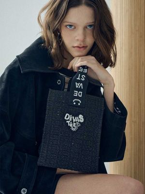 하트자수 토트백 ESFDVBG01BLK