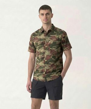 하와이안 셔츠 브러쉬스트로크 카모