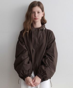 brown hood wind breaker