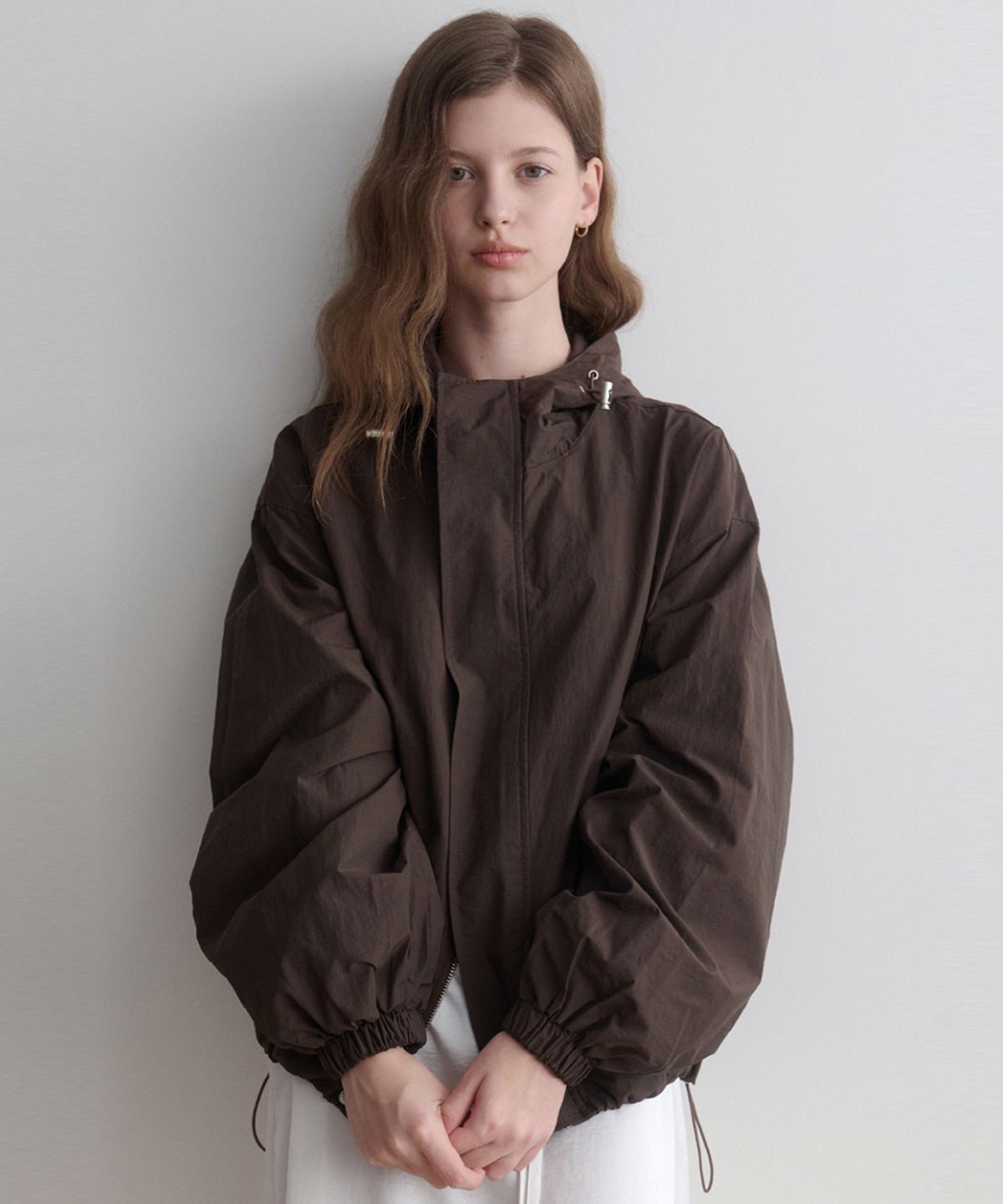 르나브(LENAV) brown hood wind breaker
