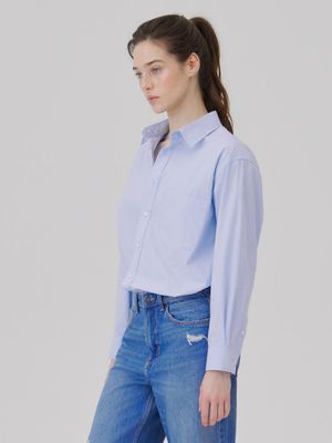 Oversized Essential Shirt Light blue
