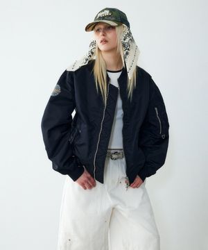 [ICONIC] 할리 오리지널 MA-1 자켓 다크 네이비_HH16103001