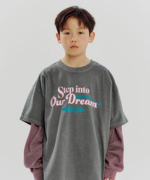 아워드림 반팔 티셔츠 - 챠콜