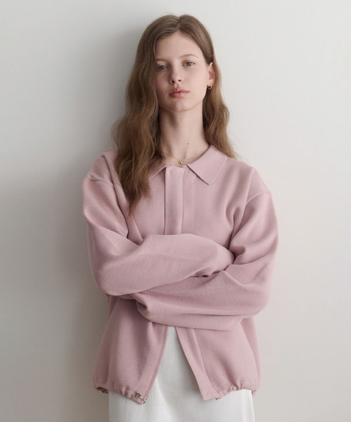 르나브(LENAV) even kara knit Jacket (pink)