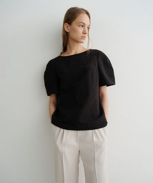 FONDE LINEN BLOUSE (BLACK)