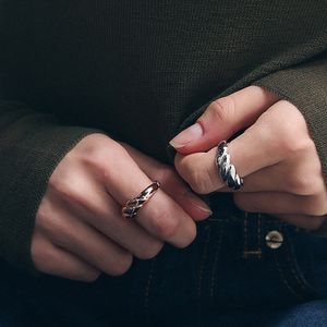 볼드 크로아상 오픈 반지